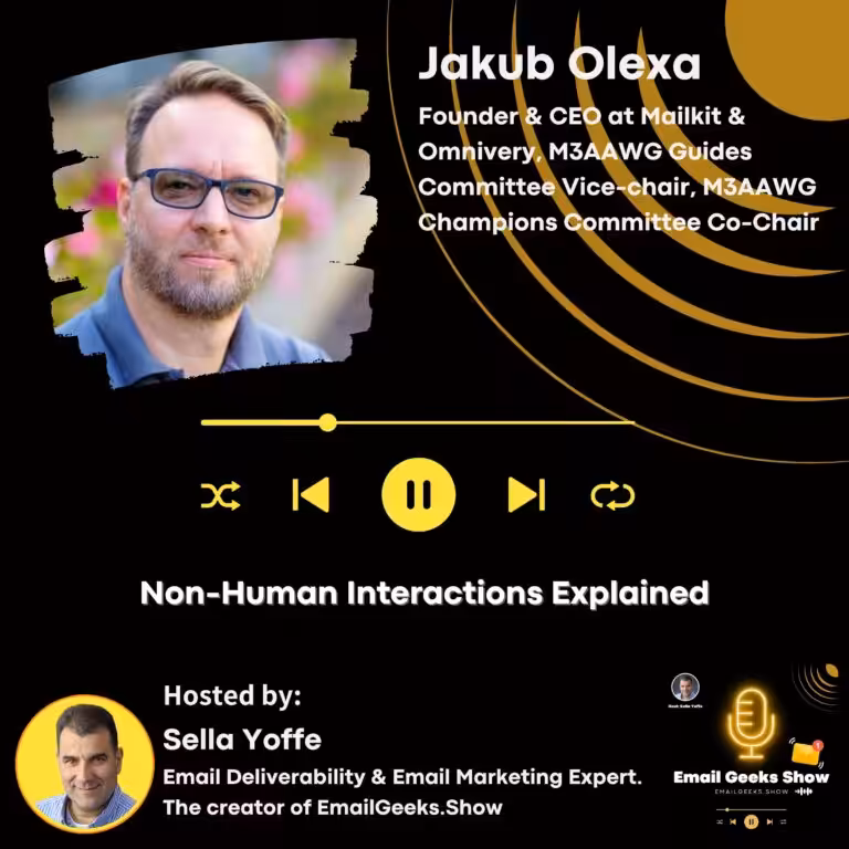 Jakub Olexa, Founder and CEO of Mailkit and Omnivery, discusses Non-Human Interactions (NHI) in email marketing